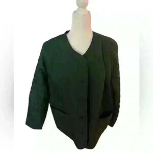 Croft & Barrow Women’s XXL Green Quilted Jacket, 100% Polyester